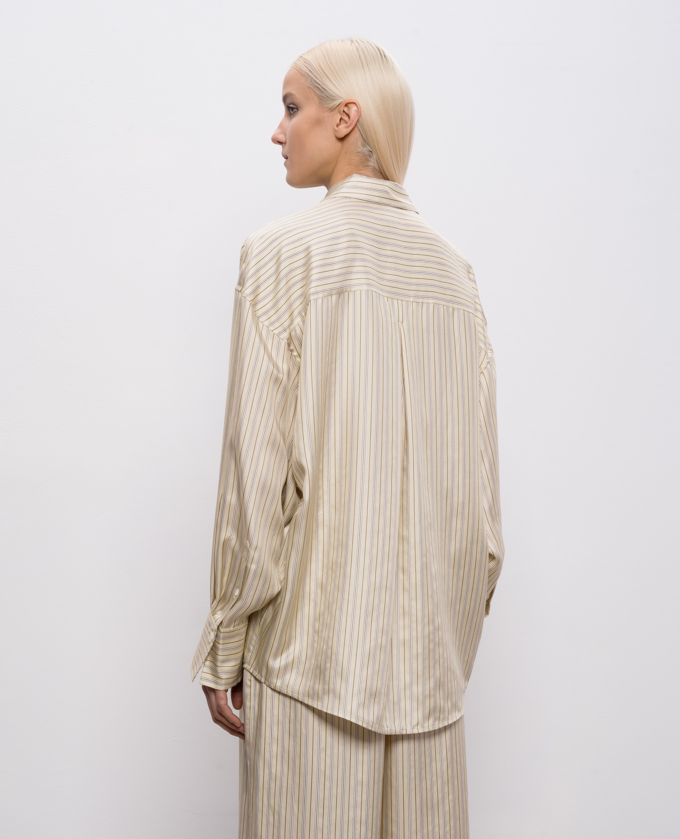 Beige striped silk blouse Toteme 4