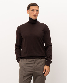 Dolce&Gabbana Brown cashmere turtleneck GXW05TJBW1W