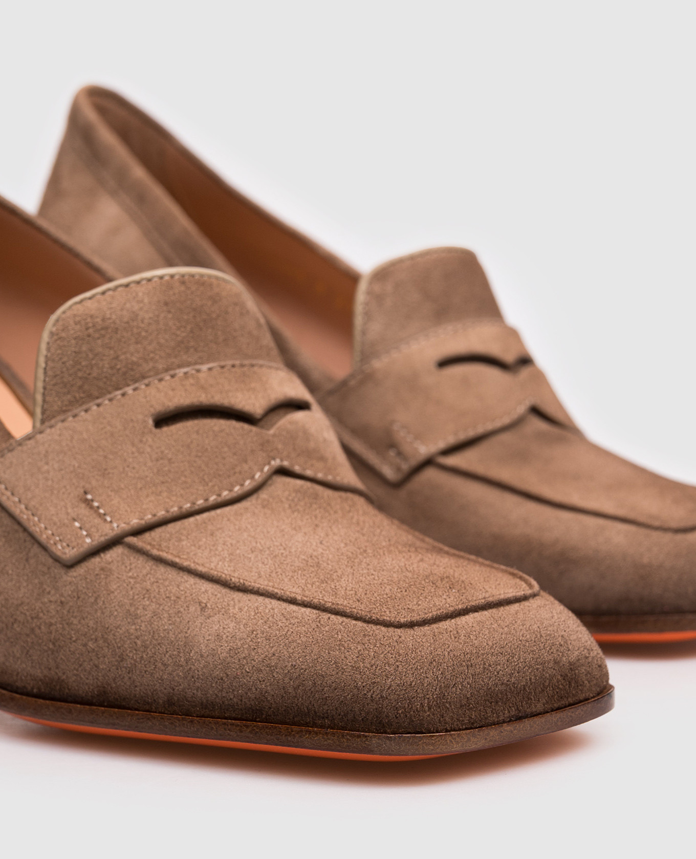 Brown suede shoes Santoni 5