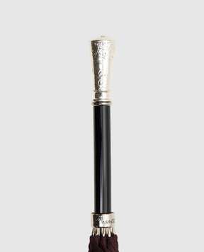 Pasotti Burgundy umbrella-cane with engraving OMITUO478RASOSERGE17