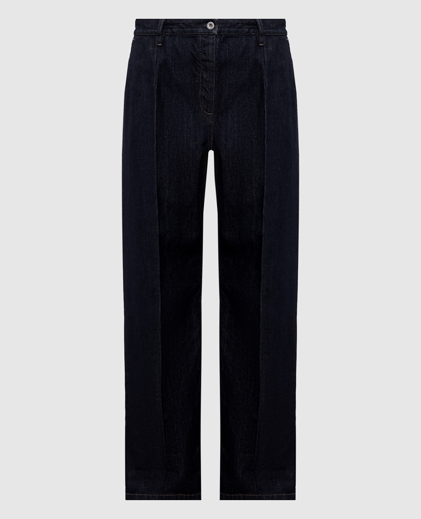 Blue jeans with logo patch Jil Sander