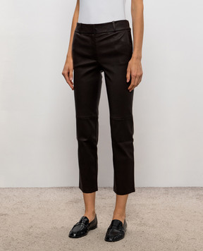 ARMA Brown leather pants Jen 001L26600702