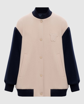 Max Mara Weekend DELLISSE beige wool bomber jacket WKDELLISSE