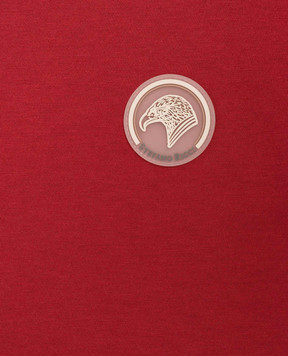 Stefano Ricci Children's red T-shirt with logo patch YNH6101490803
