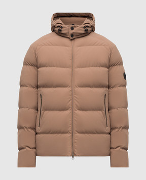 Stefano Ricci Brown down jacket with emblem patch M6J5S00020PA003R