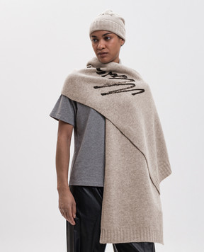 Maison Margiela MM6 Gray scarf with wool S52TE0064M13288