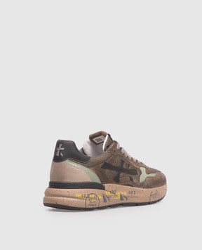 Premiata Mick 0.1 khaki combination sneakers MICK01