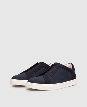 Doucal's Blue combination sneakers DU3542SPENPY847