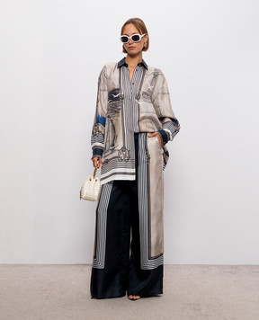 Max Mara CARABO silk palazzo pants MXMCARABO