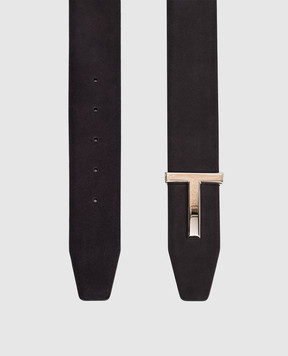 Tom Ford Black nubuck belt TB178LCL504S