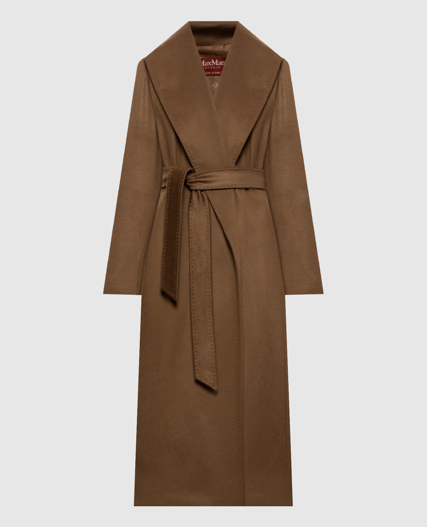 ARDEA brown cashmere coat with a smell