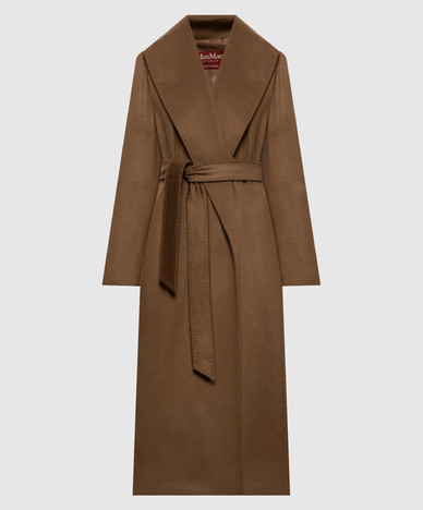 ARDEA brown cashmere coat with a smell