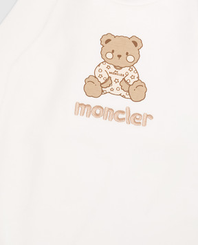Moncler ENFANT Baby white bodysuit and bib set L19518P000038392E