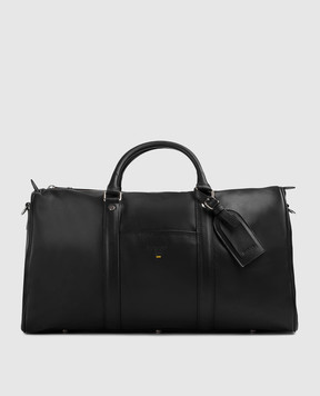 Doucal's Black leather travel bag DB002303UT284