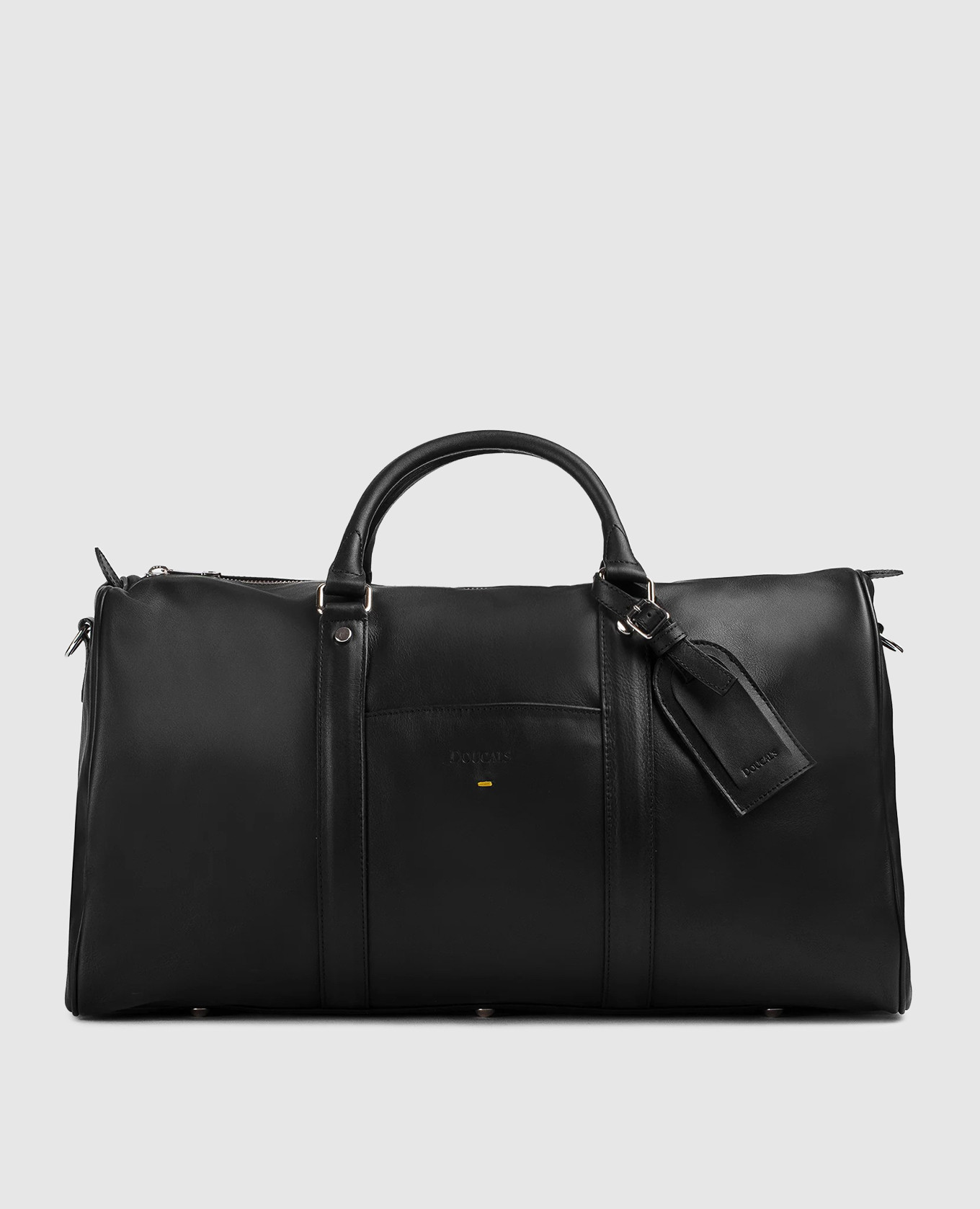 Black leather travel bag