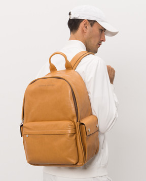 Brunello Cucinelli Brown leather Travel backpack MBTGBU243