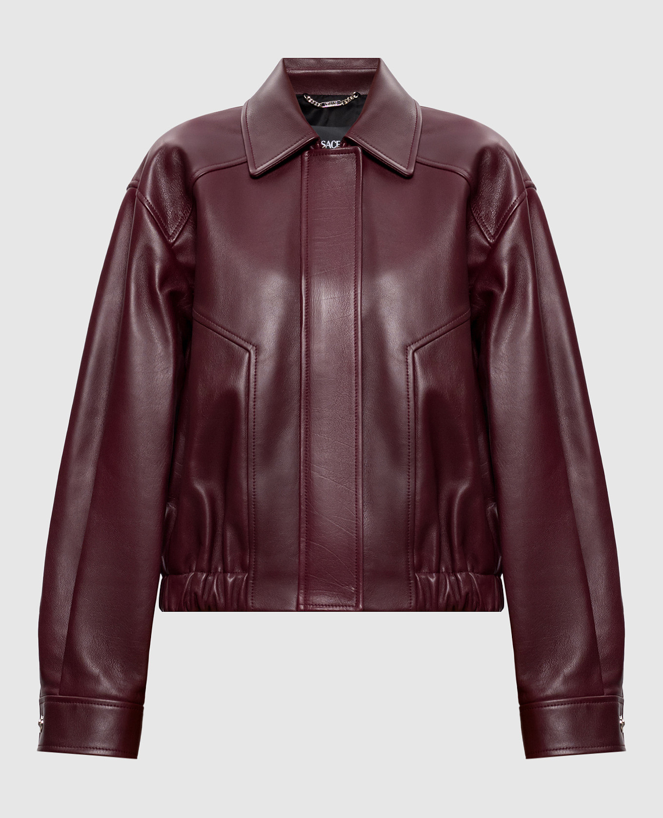Burgundy leather jacket