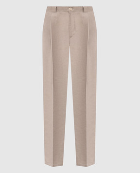 Brunello Cucinelli Gray linen pants MH262F1130