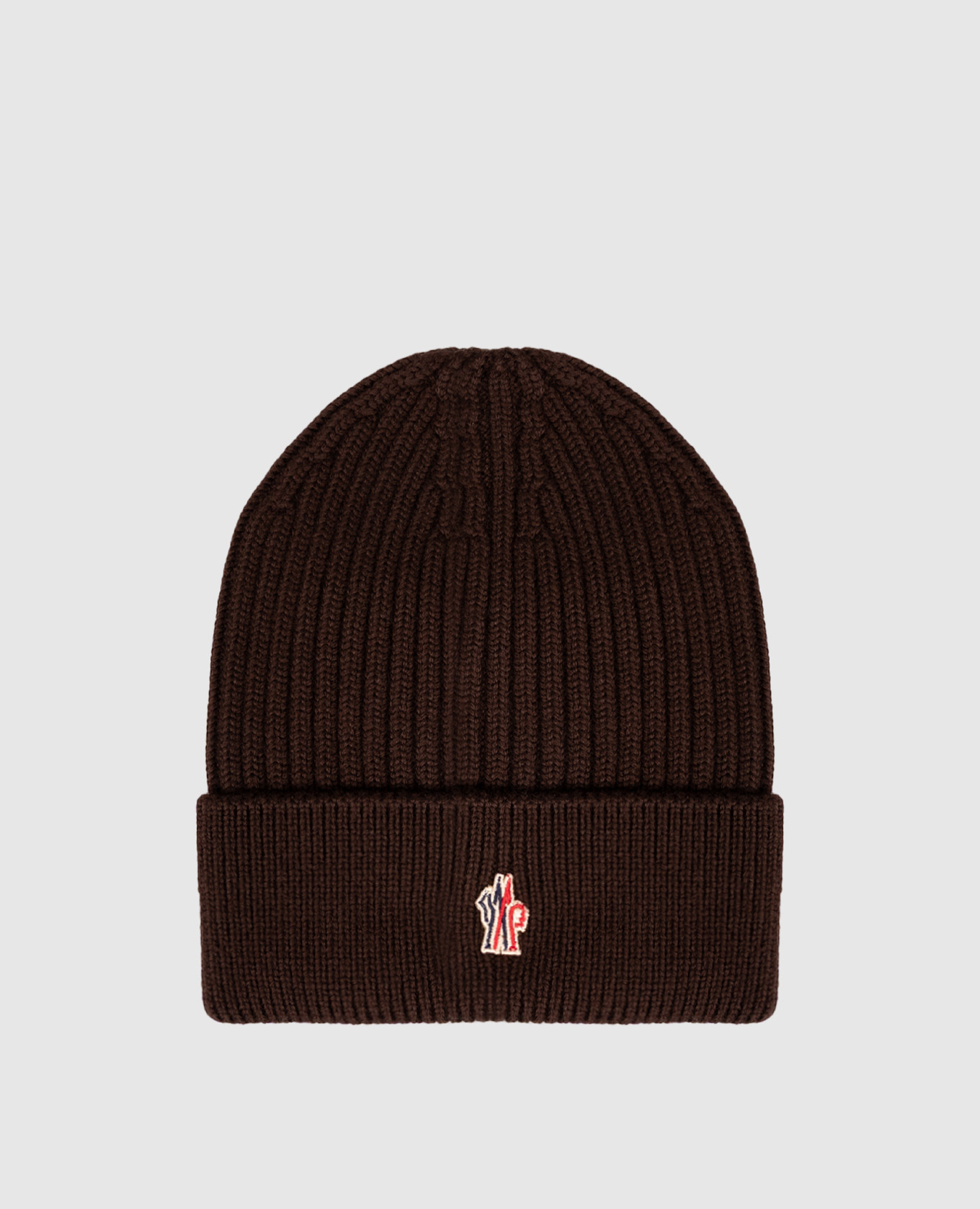 

Brown wool hat with emblem Moncler Grenoble