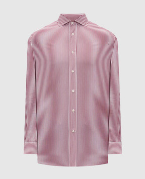 Brunello Cucinelli Burgundy striped shirt MY6490627