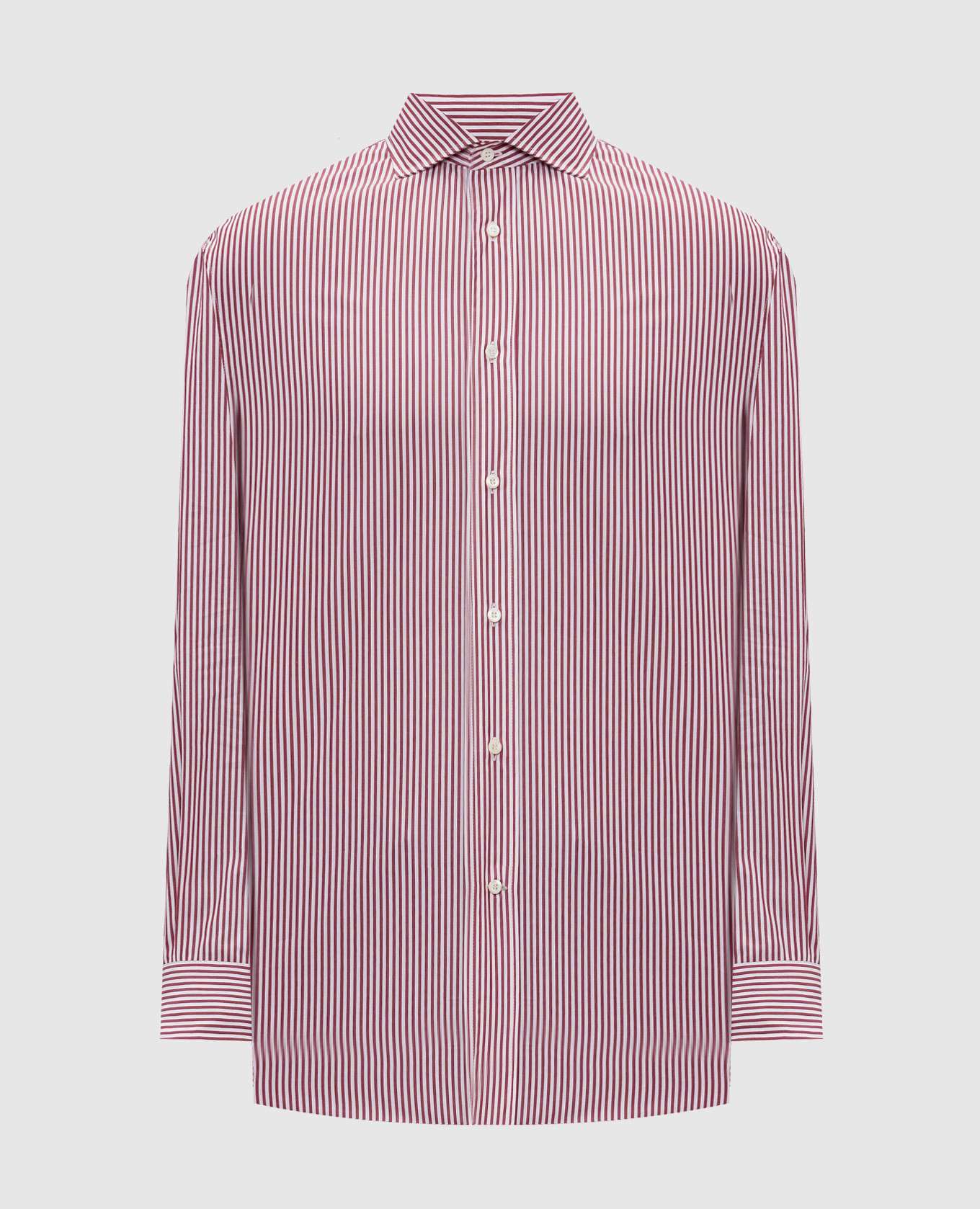 Burgundy striped shirt