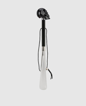 Pasotti Black Skull Silver Horn PFPEXXF107NE