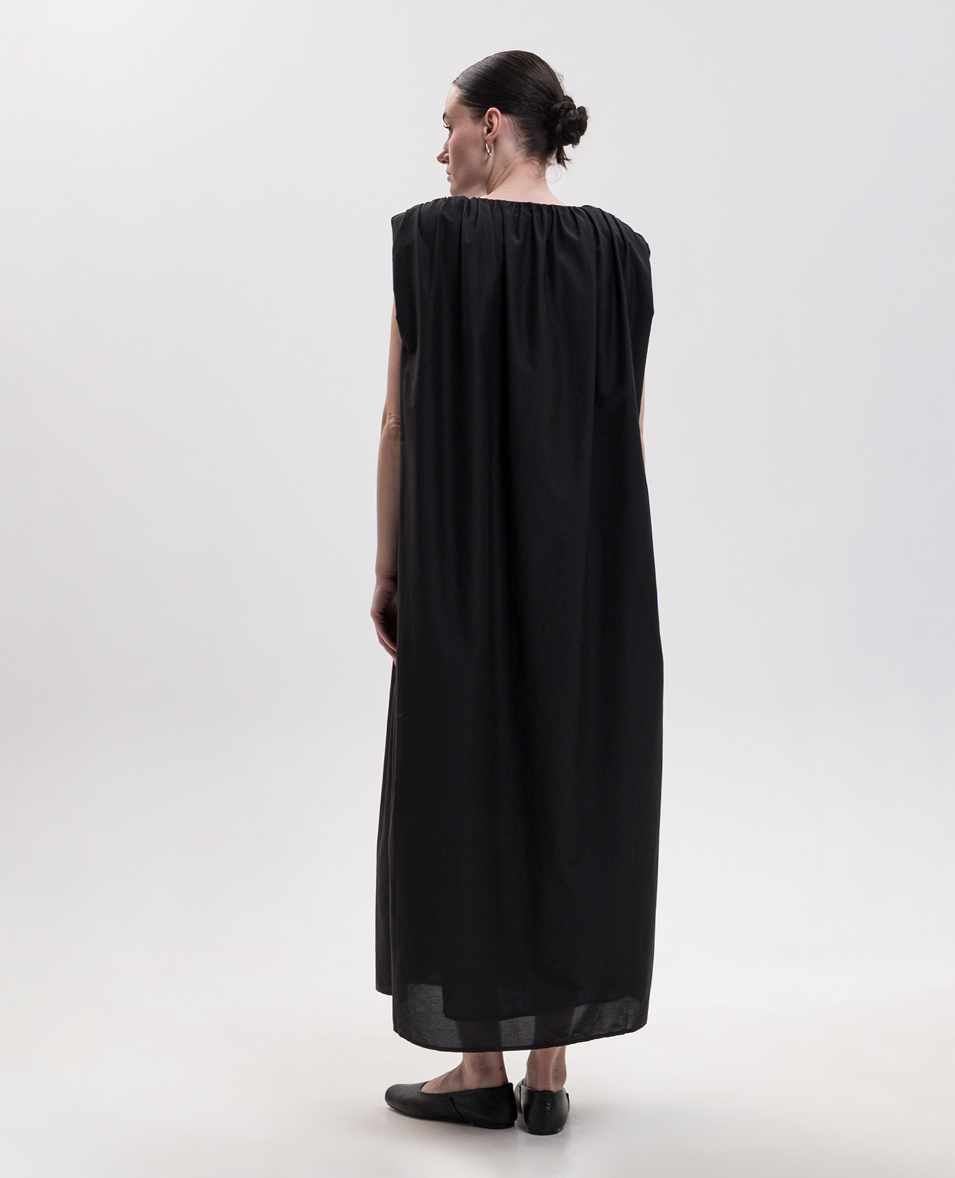 Cora black silk shirt dress Loulou de Saison 3