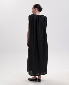 Loulou de Saison Cora black silk shirt dress CORA
