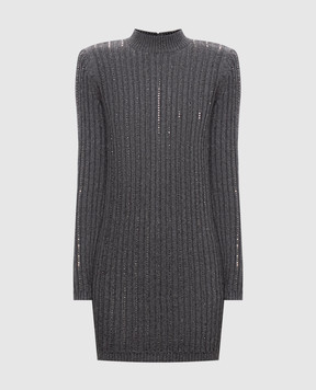 Twinset Gray dress with crystals 262TT3152