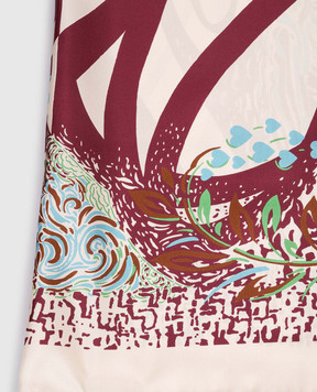 MANTERO 1902 Hide and Seek ivory silk scarf 0904F0030G56945