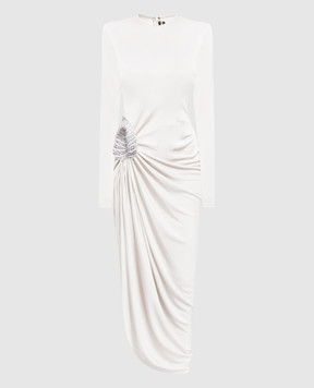David Koma Ivory slit dress SS26DK33D