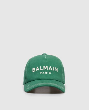 Balmain Green cap with logo embroidery FH0XA015CB24