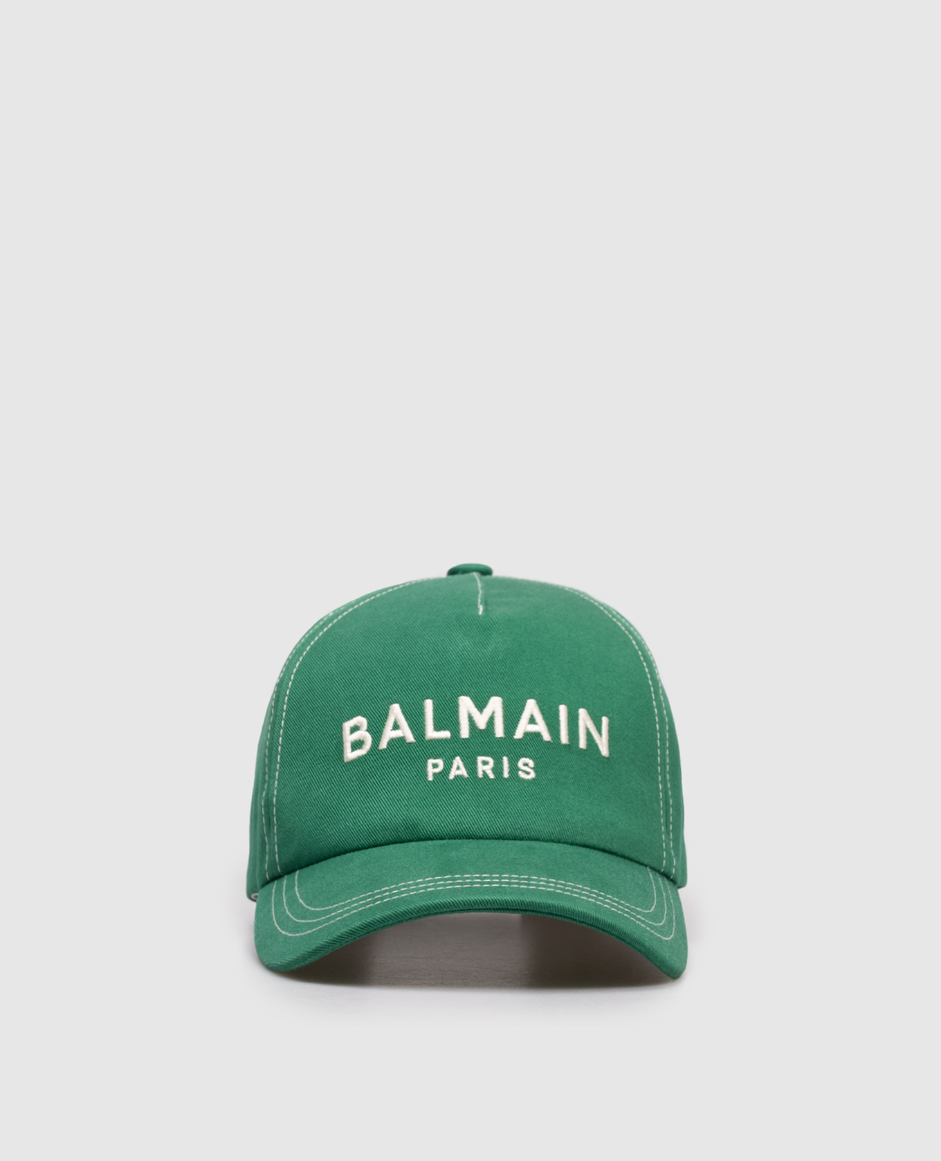 

Green cap with logo embroidery Balmain