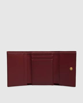 Dolce&Gabbana Burgundy leather wallet with logo plate BI0770A8B08