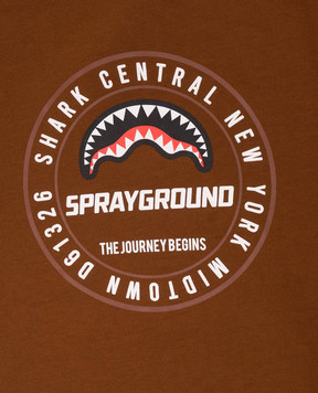 Sprayground Children's brown sports jacket with logo print SPY1486GBRWN