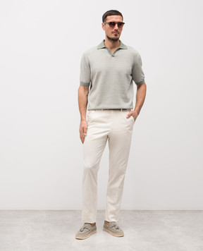 Brett Johnson White pants with emblem SS26P59BSICIVO