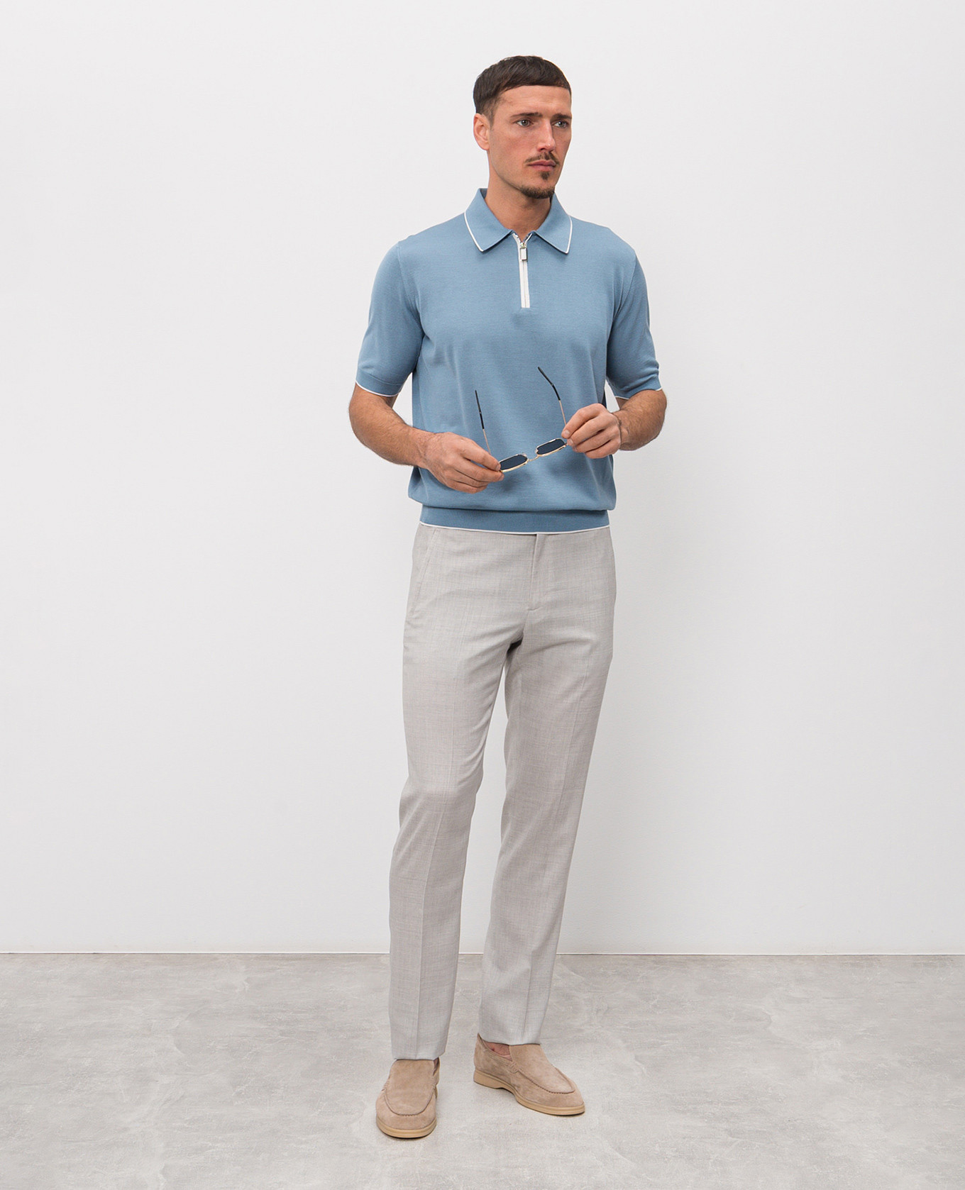 Gray wool and silk pants Stefano Ricci 2