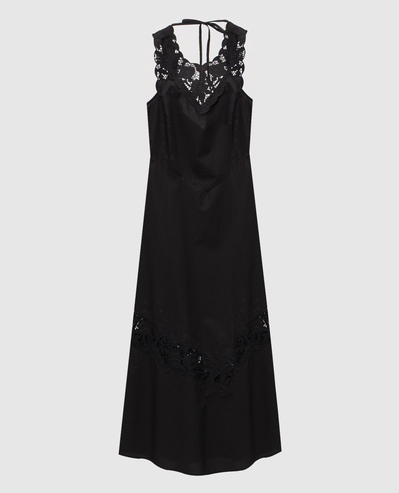 Black dress with embroidery