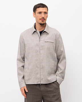 Peserico Gray linen and wool jacket R5226905814