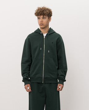 Ami Paris Green sports jacket with embroidery HSW765730
