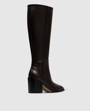 Aeyde Teresa brown leather boots KBLPLS75BL0221953001