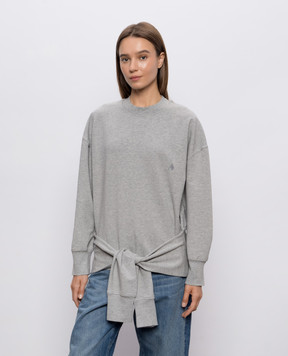 The Attico Grey sweatshirt with embroidered emblem 261WCF00027JJF006AA