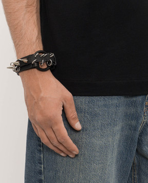 Innerraum Black bracelet B01 with spikes B01BKSLSTUD