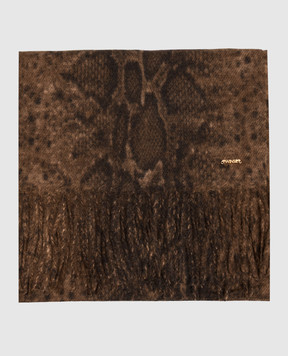 Twinset Brown scarf with print 262TO5020