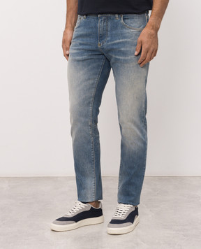 Dolce&Gabbana Blue slim jeans with a frayed effect GY07CDG8PO4