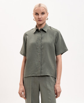 Peserico Green linen shirt S0649902647