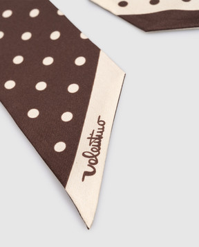 Valentino Brown polka dot silk twill ribbon 8W2E6017XHD