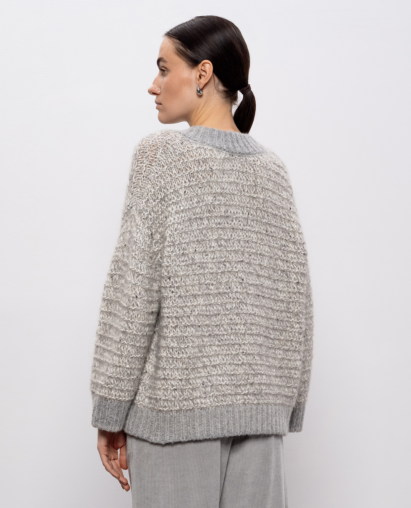 

Gray alpaca wool pullover Peserico, Grey