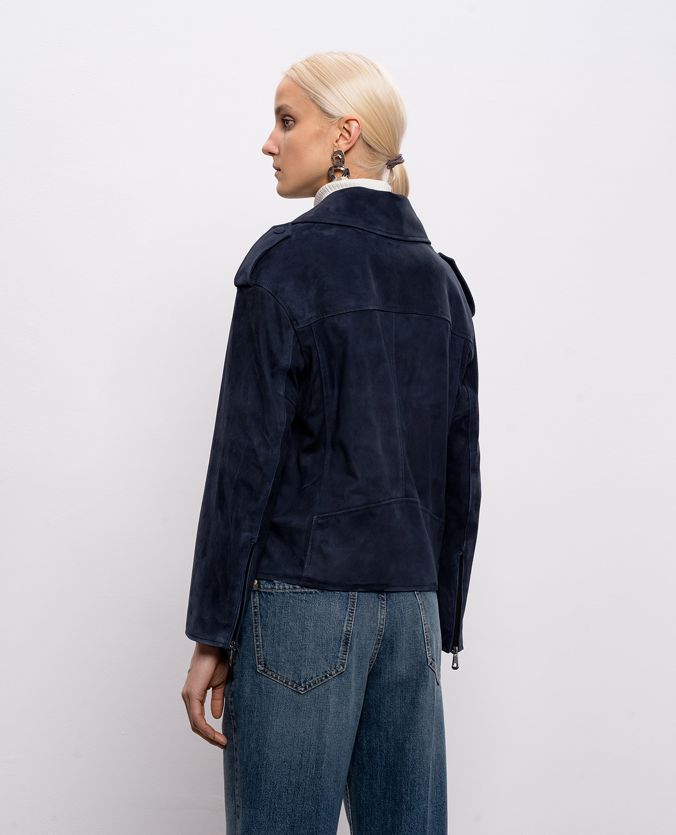 Blue suede leather jacket Babe Pay Pls 4