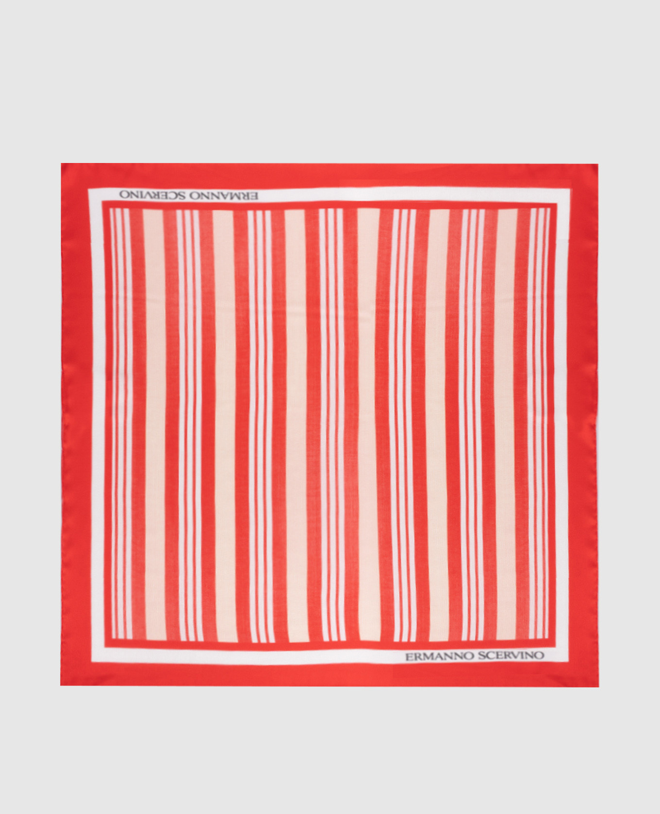

Red striped silk scarf Ermanno Scervino
